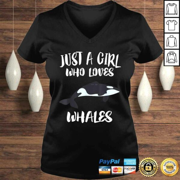 Just A Girl Who Loves Whales Shirt Ocean Killer Whale Gift