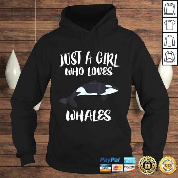 Just A Girl Who Loves Whales Shirt Ocean Killer Whale Gift