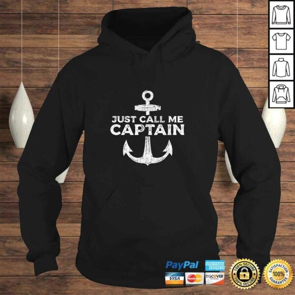 Just Call Me Captain, Boat Pontoon Sailor Anchor Graphic Shirt