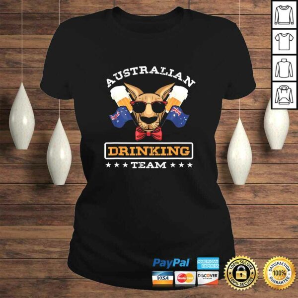 Kangaroo Australian Drinking Team Beer Drinker Australia Tee Shirt