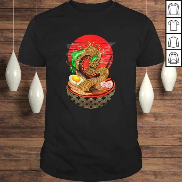 Kawaii Ramen Shirt Funny Japanese Asian Noodles Dragon TShirt