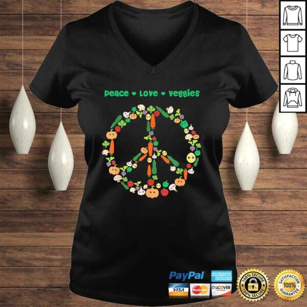 Kawaii Vegetables Peace Sign Funny Gift for Vegetarian Vegan Tee Shirt