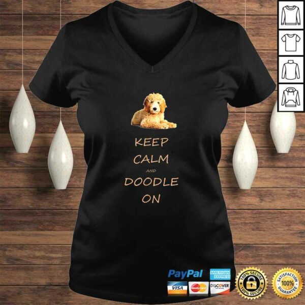 Keep Calm and Doodle On Goldendoodle TShirt