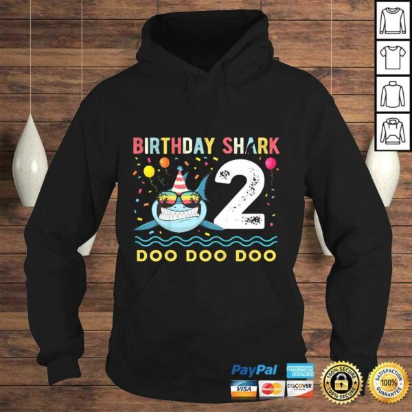 Kids 2 Year Old Birthday Shark Boys and Girls TShirt Gift