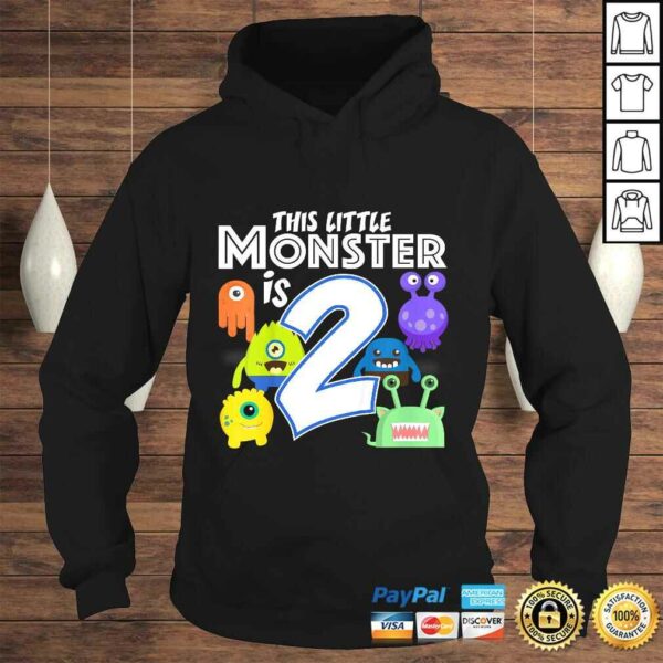 Kids 2 Year Old Monster Birthday Party Alien Monsters 2nd Shirt