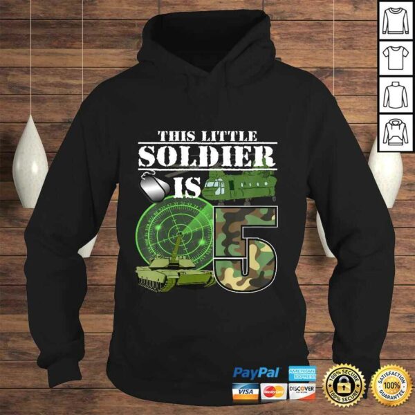 Kids 5 Year Old Soldier Birthday Shirt Military Camo 5th Gift