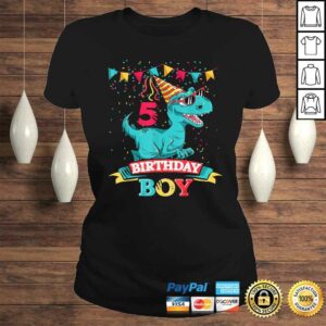 Kids 5th Birthday Dinosaur T-Rex Shirt for 5 Year Old Boy Shirt 2 Kids 5th Birthday Dinosaur T Rex Shirt for 5 Year Old Boy Shirt 3