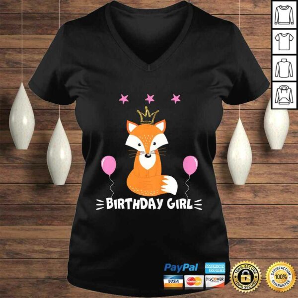 Kids Birthday Girl Party Animal shirt Cool Cute Fox Shirt