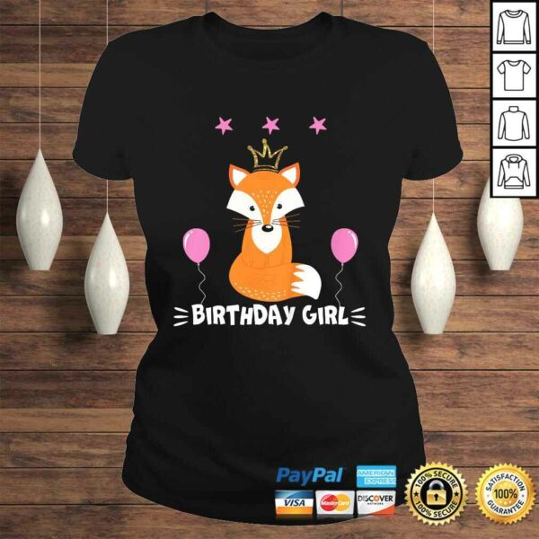 Kids Birthday Girl Party Animal shirt Cool Cute Fox Shirt