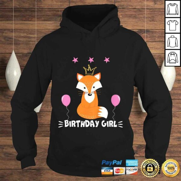 Kids Birthday Girl Party Animal shirt Cool Cute Fox Shirt