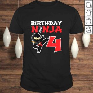 Kids Birthday Ninja Shirt 4 Year Old Ninja Birthday Party Theme Kids Birthday Ninja Shirt 4 Year Old Ninja Birthday Party Theme