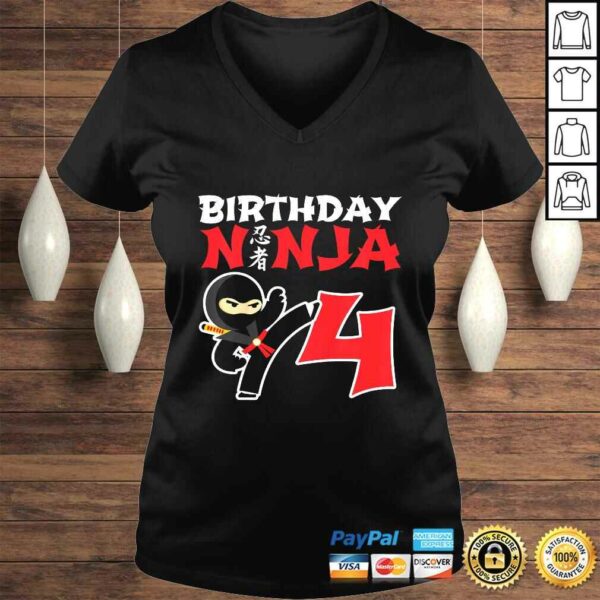 Kids Birthday Ninja Shirt  4 Year Old Ninja Birthday Party Theme