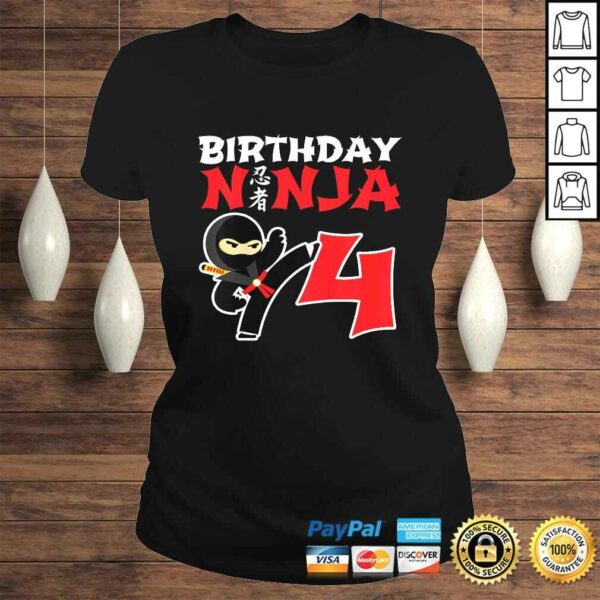 Kids Birthday Ninja Shirt  4 Year Old Ninja Birthday Party Theme