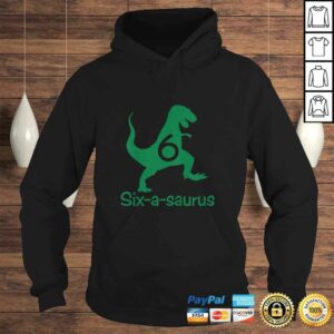 Kids Dinosaur 6th Birthday Boy Shirt, Six-a-saurus TShirt 3 Kids Dinosaur 6th Birthday Boy Shirt Six a saurus TShirt 4