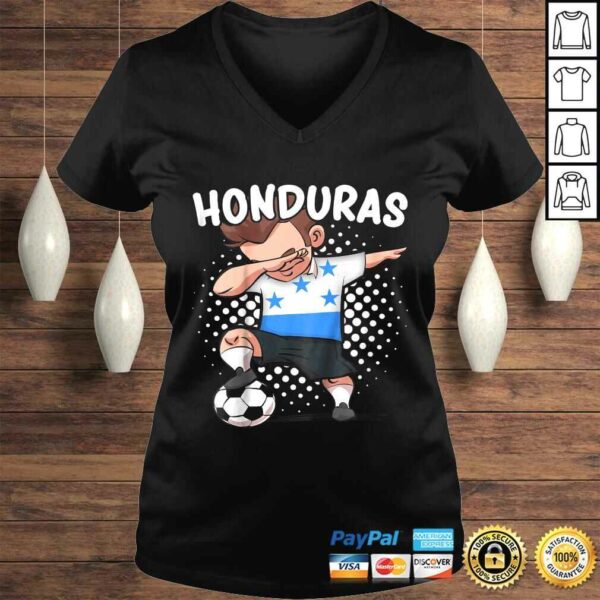 Kids Funny Dabbing Soccer Player Shirt Honduras Soccer Honduran