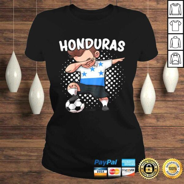 Kids Funny Dabbing Soccer Player Shirt Honduras Soccer Honduran