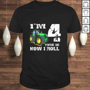 Kids I’m 4 Farm Barnyard Tractor 4th Birthday Party Shirt Kids I’m 4 Farm Barnyard Tractor 4th Birthday Party Shirt