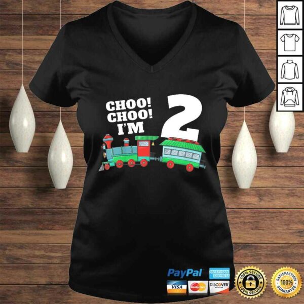 Kids Im Two Train 2nd Birthday Shirt Boy Toddler 2 Train Gift