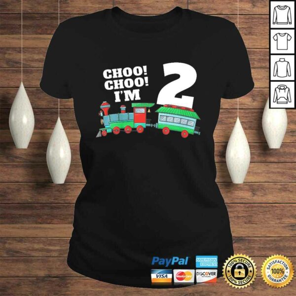 Kids Im Two Train 2nd Birthday Shirt Boy Toddler 2 Train Gift