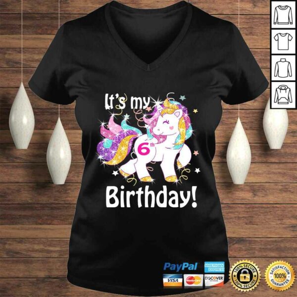 Kids Its my 6th birthday Unicorn (6 Year Old) Shirt Girls