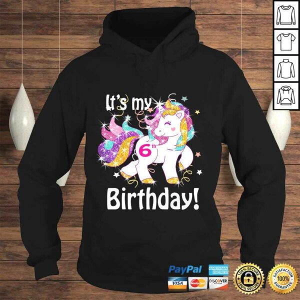 Kids Its my 6th birthday Unicorn (6 Year Old) Shirt Girls