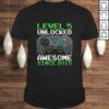 Kids Level 5 Unlocked 5 Years Old Video Gamer Birthday Gift Boys TShirt