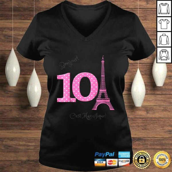 Kids Paris Theme 10th Birthday Gift Top