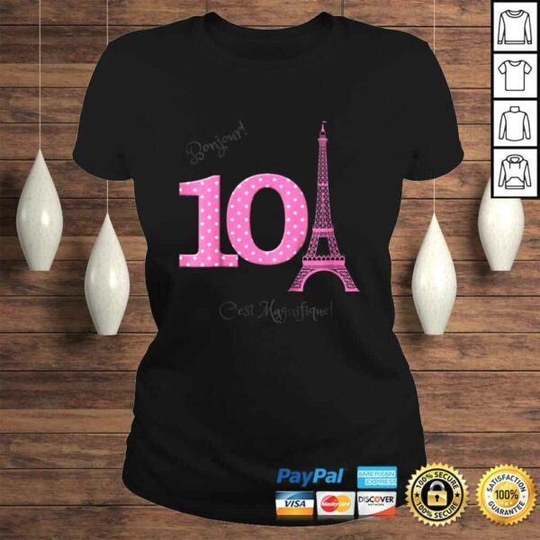 Kids Paris Theme 10th Birthday Gift Top