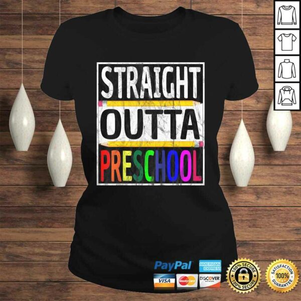 Kids Straight Outta Preschool Shirt Graduation Gift