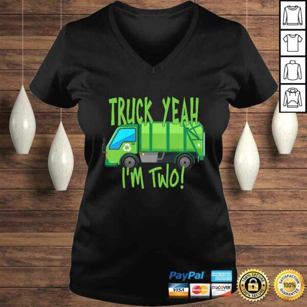 Kids Truck Yeah, I’m Two Garbage Truck for 2 Year Birthday T-shirt