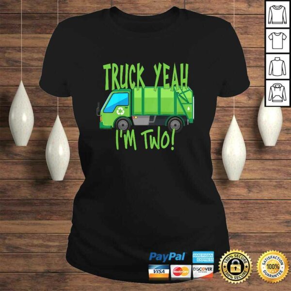 Kids Truck Yeah, I’m Two Garbage Truck for 2 Year Birthday T-shirt