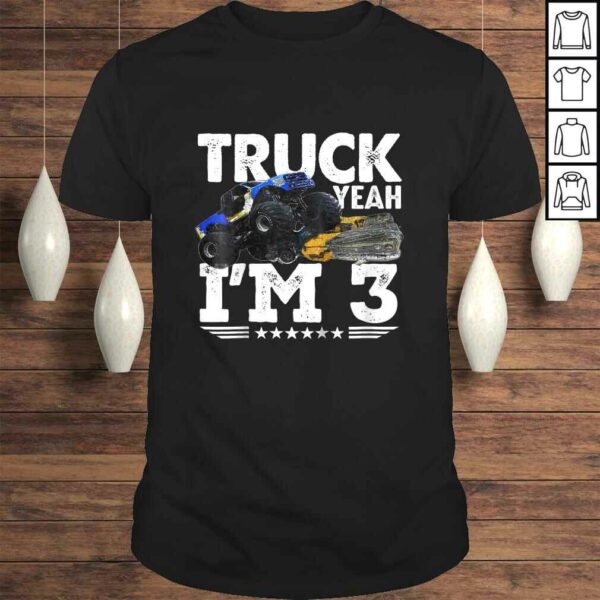 Kids Truck Yeah Monster Truck Shirt 3rd Birthday Gift Tee