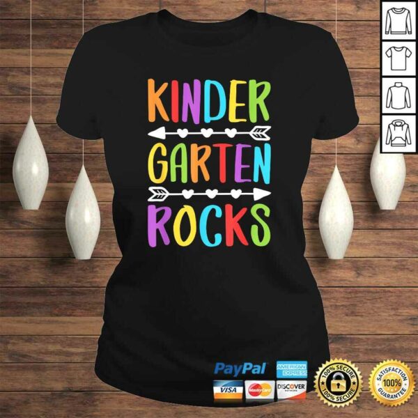 Kindergarten Rocks Shirt Back To School Teacher V-Neck T-Shirt