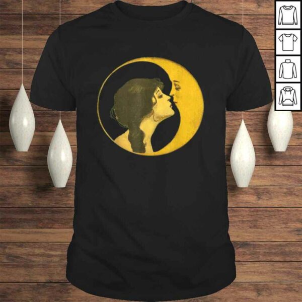 Kiss the Man On The Moon Vintage Art Celestial Shirt Gift