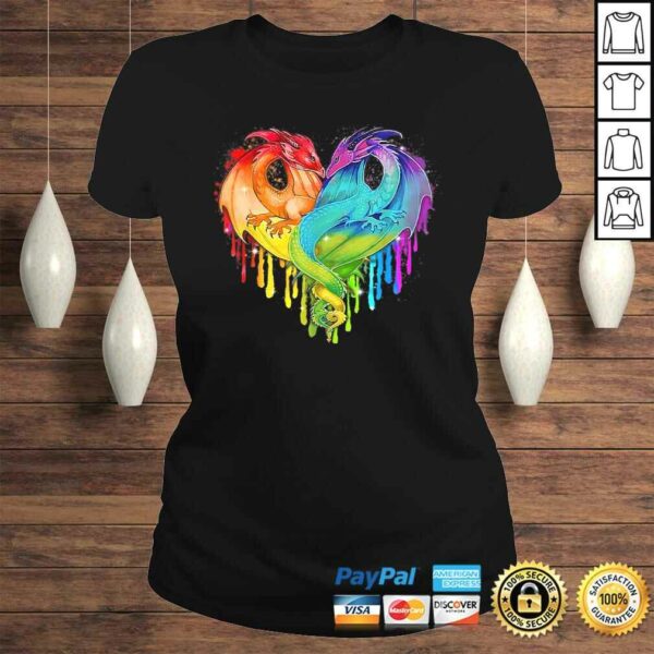 LGBT Dragon Heart Rainbow Heart Dragon LGBT pride Tee T-Shirt