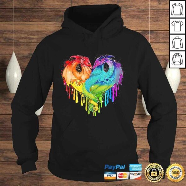 LGBT Dragon Heart Rainbow Heart Dragon LGBT pride Tee T-Shirt