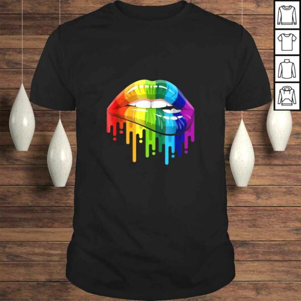 LGBT Gay Homosexual Lesbian Rainbow Lips Pride Shirt