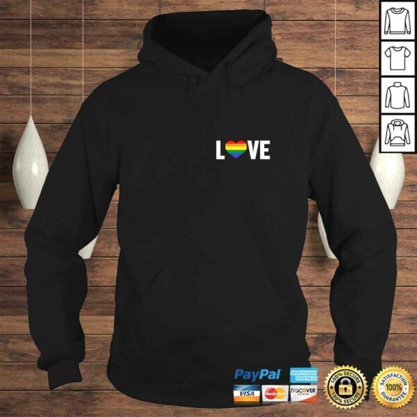 LOVE Lesbian Gay Ally Rainbow Pride Heart – Pocket Style TShirt Gift