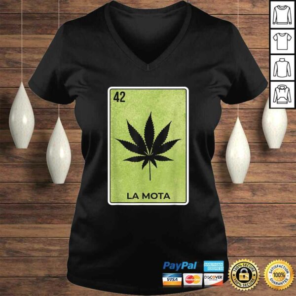 La Mota Mexican Lottery Card Funny Mexico Cool Weed Leaf Tee Shirt