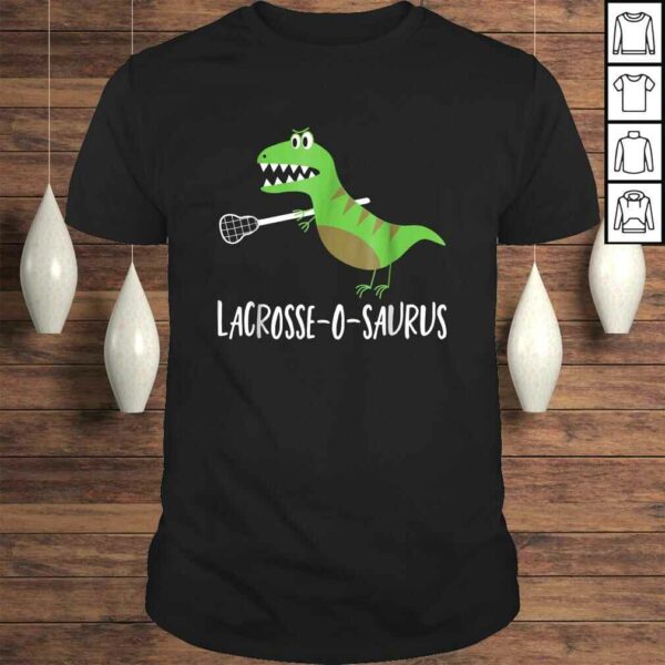 Lacrosse Shirt Lax Player Dinosaur Dino Lover Sport Gift