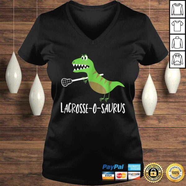 Lacrosse Shirt Lax Player Dinosaur Dino Lover Sport Gift