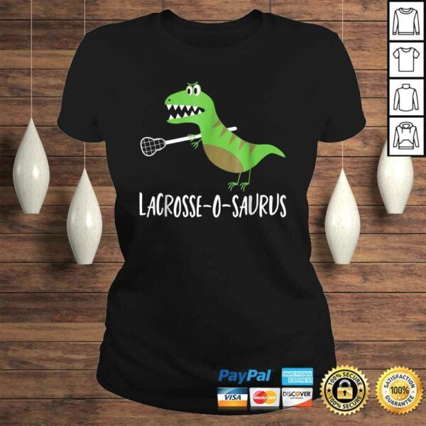 Lacrosse Shirt Lax Player Dinosaur Dino Lover Sport Gift