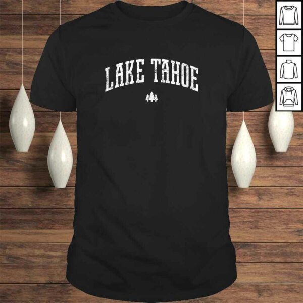 Lake Tahoe Vintage Tree Icon Tee Shirt