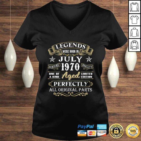 Legends Were Born In July 1970 50th Birthday Tee Shirt