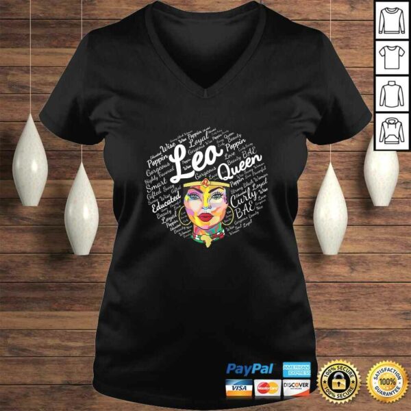 Leo Black Queen Shirt Gift Zodiac Leo Birthday Queen TShirt