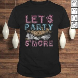 Let’s Party S’More Funny Camping Campfire Distressed V-Neck T-Shirt Let’s Party S’More Funny Camping Campfire Distressed V-Neck T-Shirt