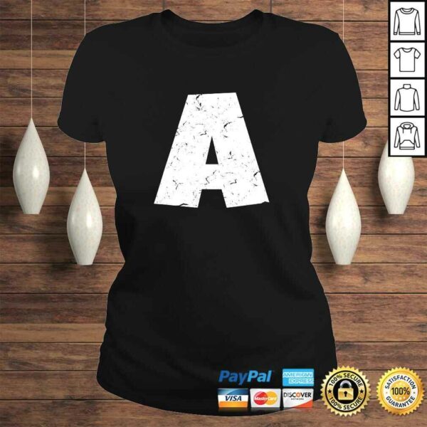 Letter A Chipmunk Halloween Christmas Costume V-Neck T-Shirt