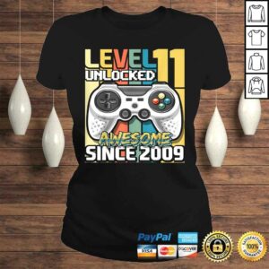 Level 11 Unlocked Awesome 2009 Video Game 11th Birthday V-Neck T-Shirt 2 Level 11 Unlocked Awesome 2009 Video Game 11th Birthday V Neck T Shirt 3