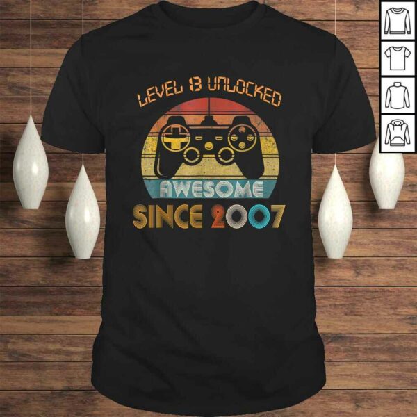 Level 13 Unlocked Awesome Since 2007 13th Birthday Gamer Gift Top