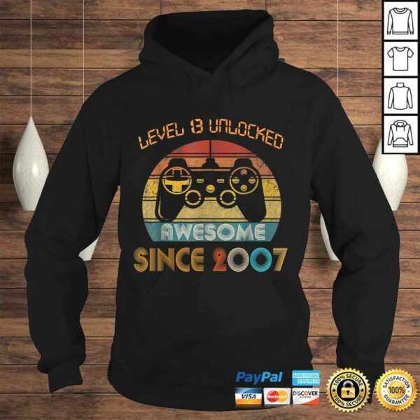 Level 13 Unlocked Awesome Since 2007 13th Birthday Gamer Gift Top